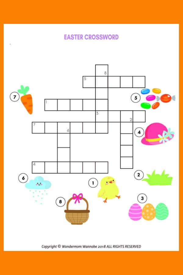 Easter Crossword Puzzle For Kids | AllFreeKidsCrafts.com