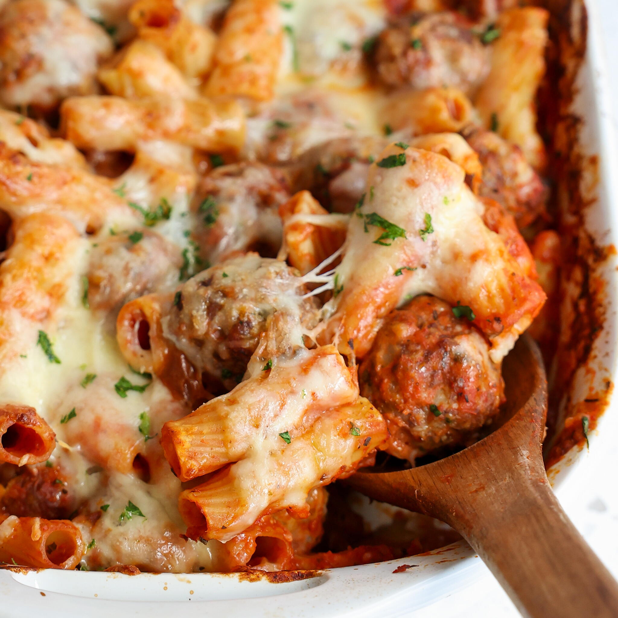 Cheesy Meatball Casserole 