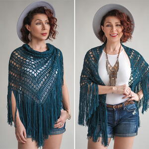 Crocheted Boho Shawl | AllFreeCrochet.com