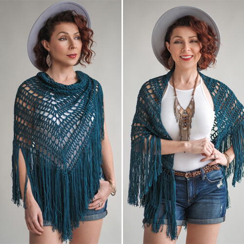 Crocheted Boho Shawl