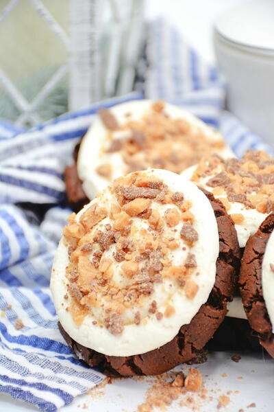 Copycat Crumbl Heath Bar Cookies