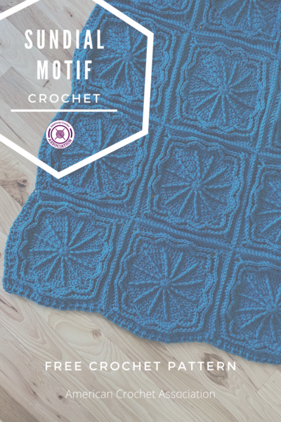 Sundial Motif And Throw: Crochet Afghan Block Pattern With Chart