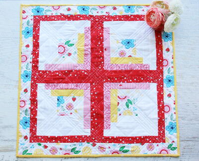 Colorful Log Cabin Mini Quilt Pattern