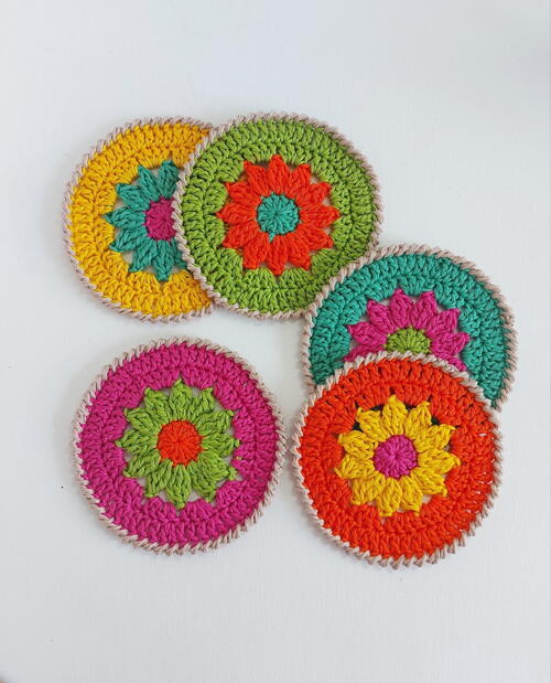 Easy Flower Coasters