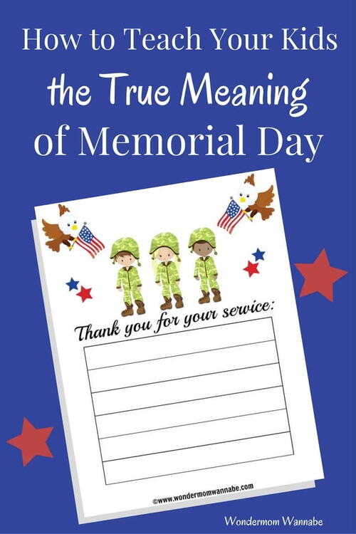 Teach Your Kids The True Meaning Of Memorial Day