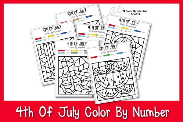 Fourth Of July Color By Number