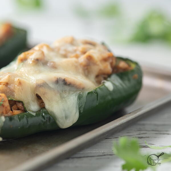 Chicken Stuffed Poblano Peppers