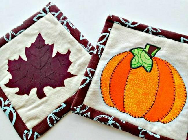 Autumn Mug Rug Patterns | AllFreeSewing.com