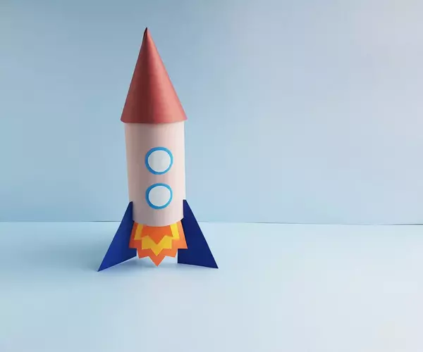 Toilet Paper Roll Rocket Craft