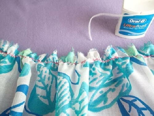 How to Gather Fabric With Dental Floss