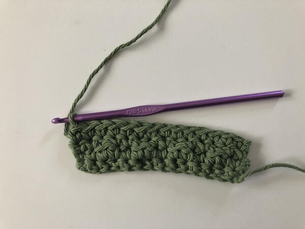 Crochet bar stitch step #9