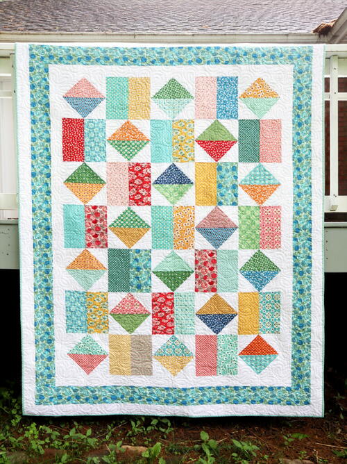 Bowtie Quilt - Just One Charm Pack Quilts Book Hop - The Crafty