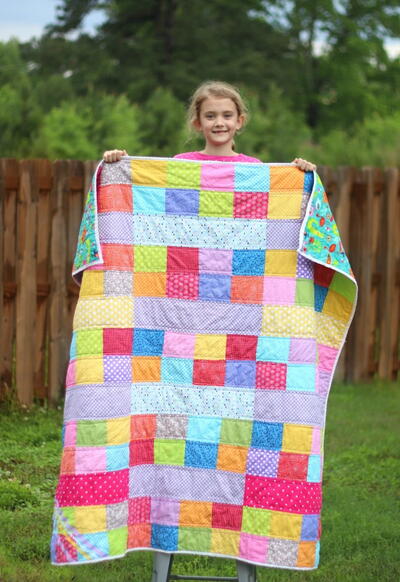 Quickie Scrappy Quilt Pattern | FaveQuilts.com