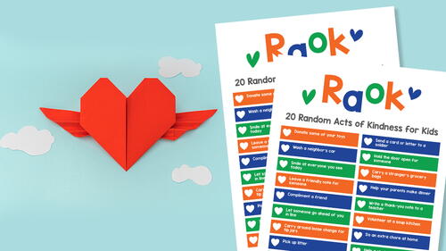 Free Printable Random Acts Of Kindness For Kids