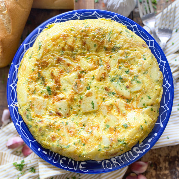 Spanish Garlic Potato Omelette | The One Omelette That Tops Them All