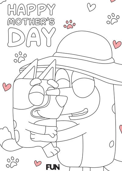 Tv/movie Coloring Cards For Mother's Day