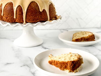 Buttermilk Pound Cake With Caramel Icing