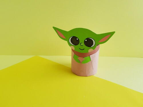 Toilet Paper Roll Baby Yoda Craft
