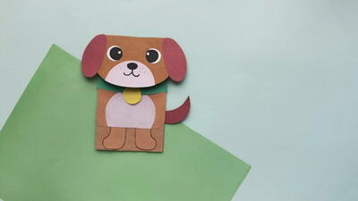 Easy Paper Bag Dog Puppet
