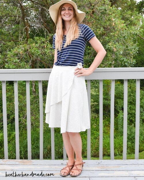 DIY One Seam Wrap Skirt