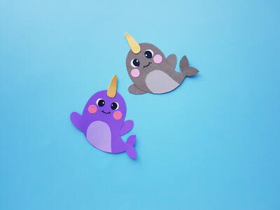 Papercraft Narwhal
