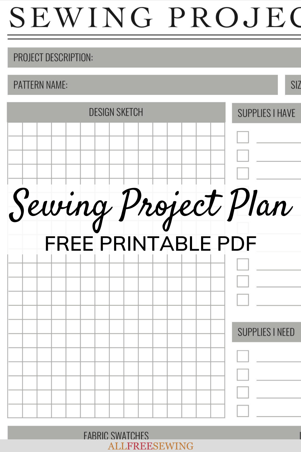 Sewing Project Plan Free Printable AllFreeSewing Com