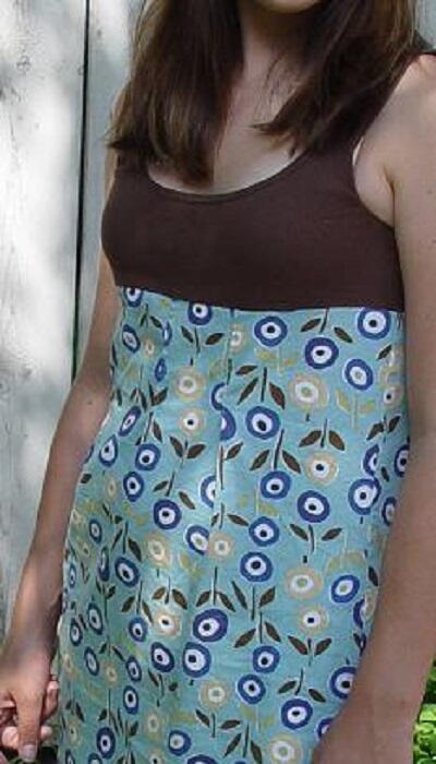 Women's Tank Top Dress Refashion