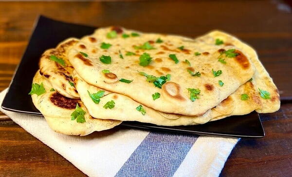 Easy Naan Bread Recipe With Garlic Butter