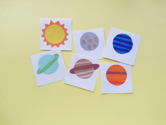 Papercraft Planet Cards | AllFreeKidsCrafts.com
