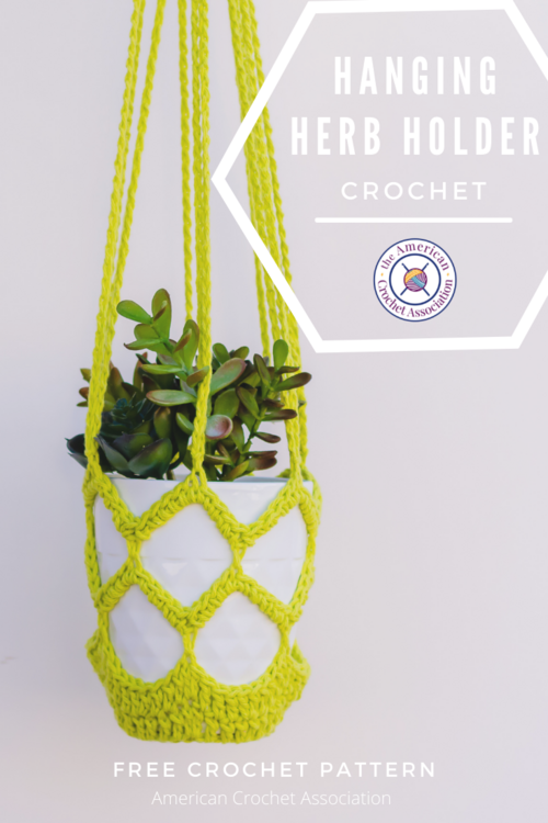 Hanging Herb Holder: Easy Plant Hanger Crochet Pattern
