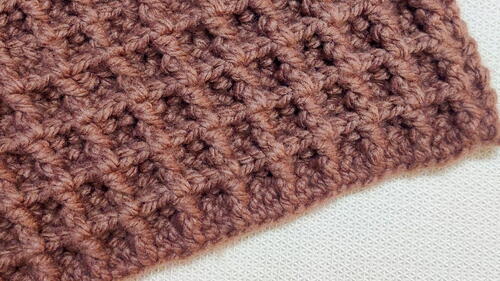 Chocolate Waffle Crochet Blanket