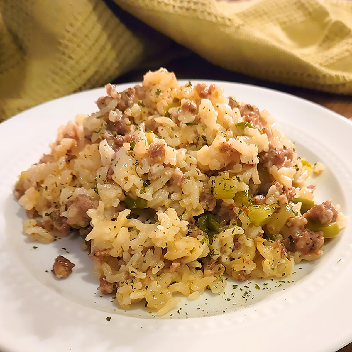 sausage-and-rice-casserole-favesouthernrecipes