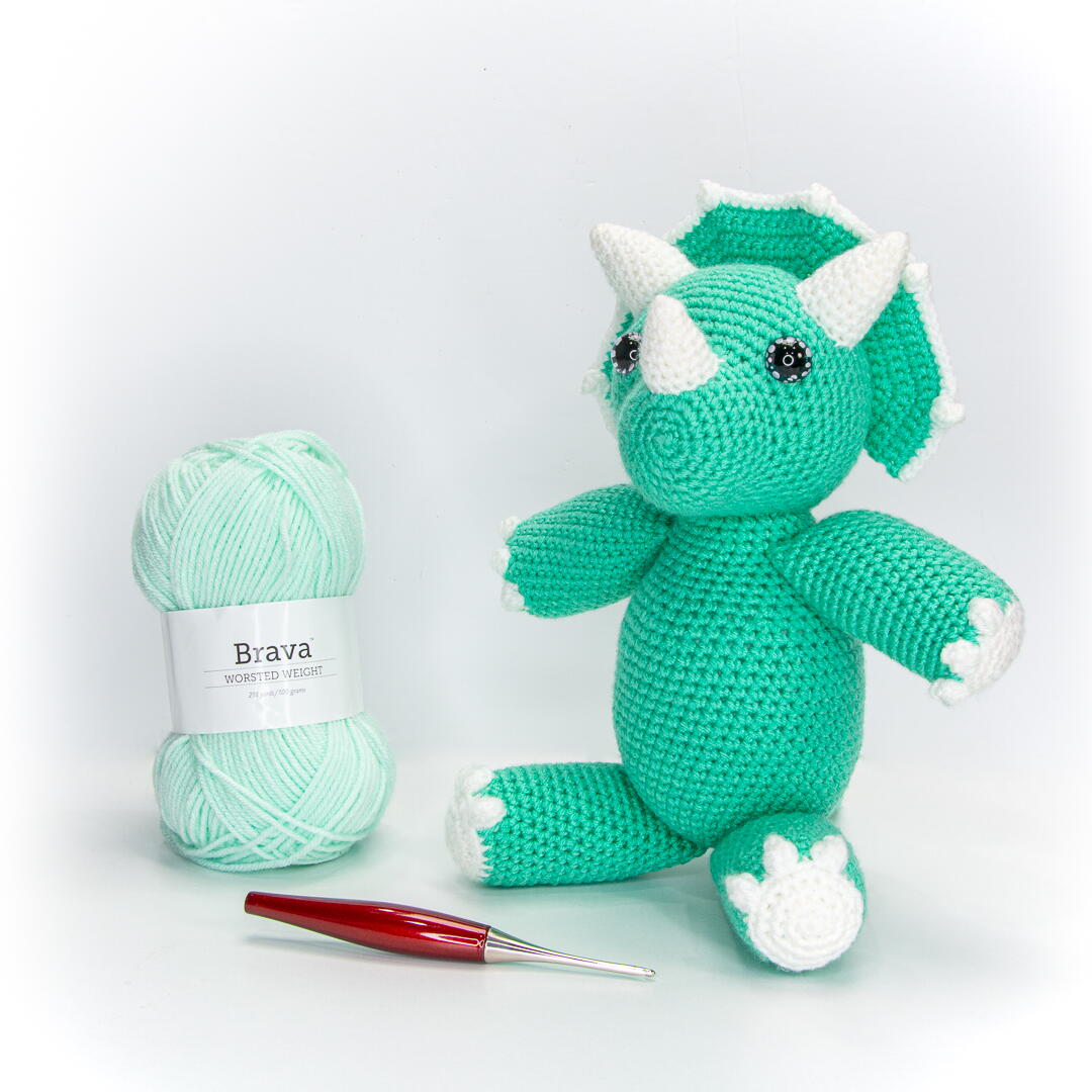Image showcasing Trevor Triceratops | FaveCrafts.com