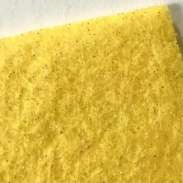 Yellow glitter felt sheets