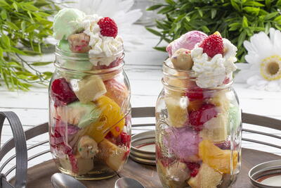 Frozen Rainbow Dessert Jars