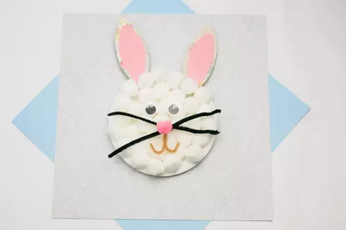 Pom Pom Bunny Paper Plate Craft