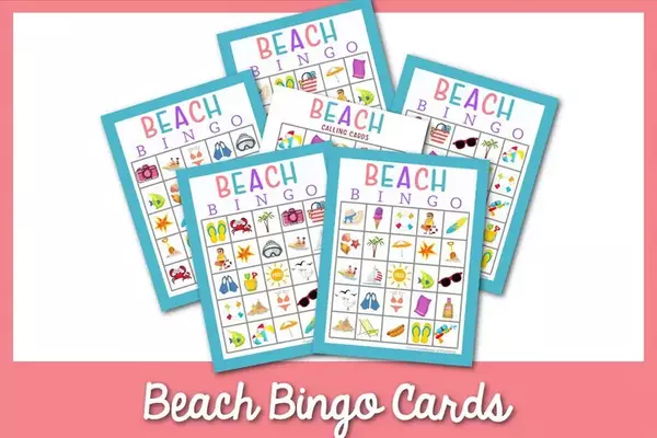 Beach Bingo Game Cards