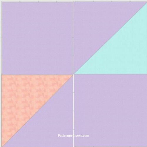 Charming Pastel Half Square Mini Quilt Pattern