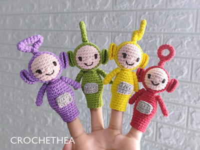 Teletubbies Finger Puppets Crochet Pattern