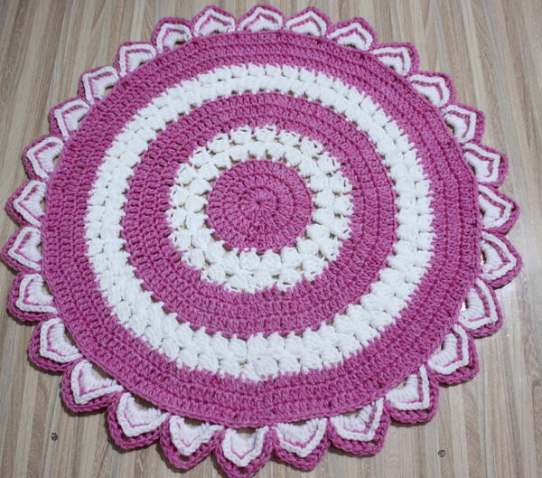 Crochet Circular Table Runner Hand Made Tablemat