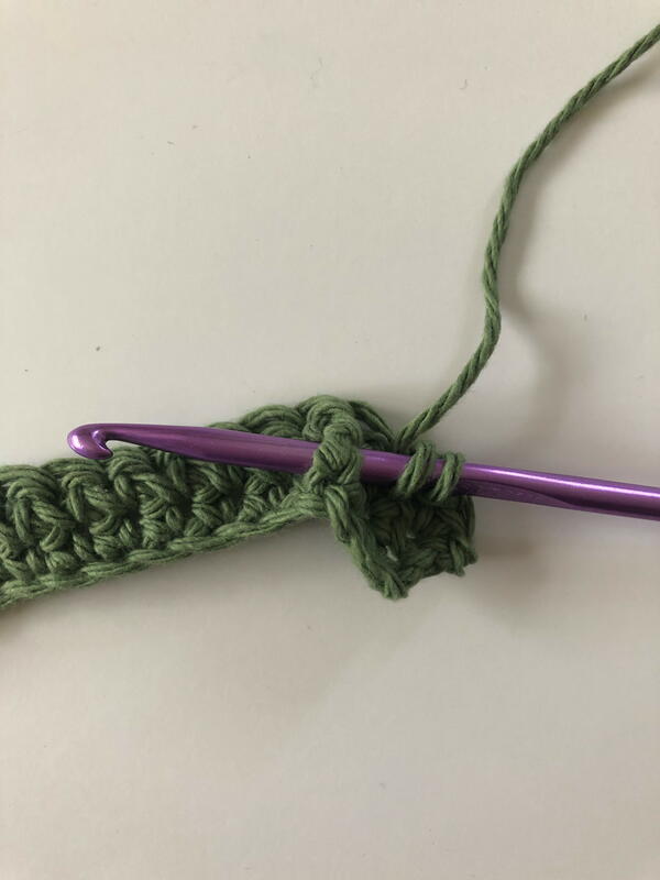 Crochet bar stitch step #5