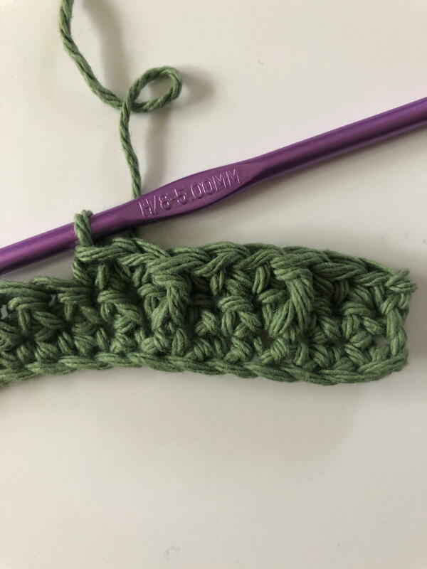 Crochet bar stitch step #7
