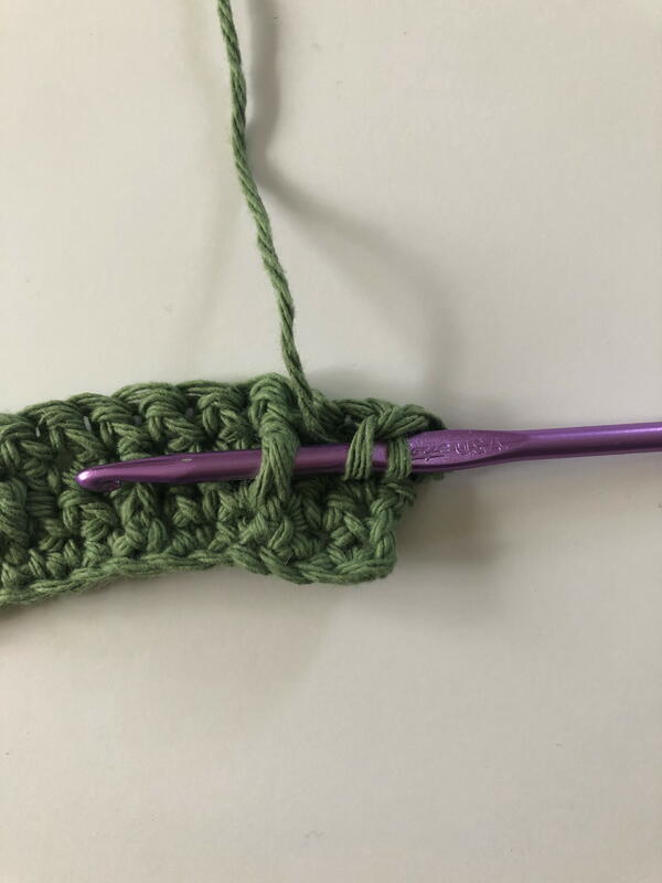 Crochet bar stitch step #10