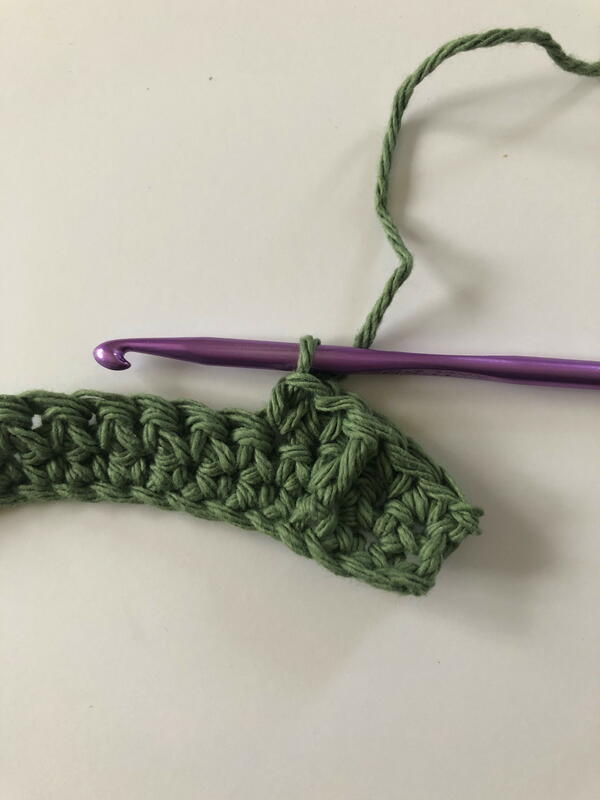 Crochet bar stitch step #6