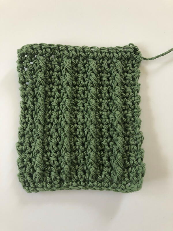 Crochet bar stitch step #13