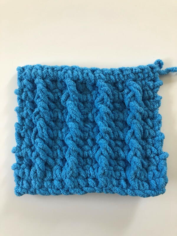Crochet bar stitch step #14