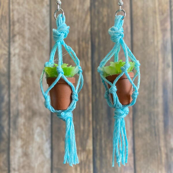 Macrame Planter Earrings