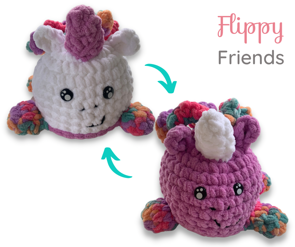 Purple Rainbow friends: Crochet pattern