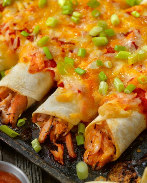 Shredded Chicken Enchiladas