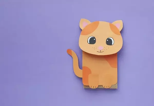 Cat Paper Bag Puppet